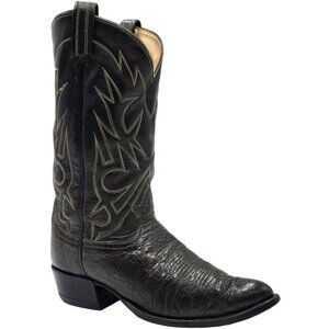 Vintage Tony Lama Exotic Caribou Brown Cowboy Boots Western Mens 10E Gold Label